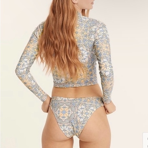 NWT J. Crew Active Curved Waist Cheeky Bikini Bottom Kaleidoscope Print Sz 2X - Picture 7 of 15